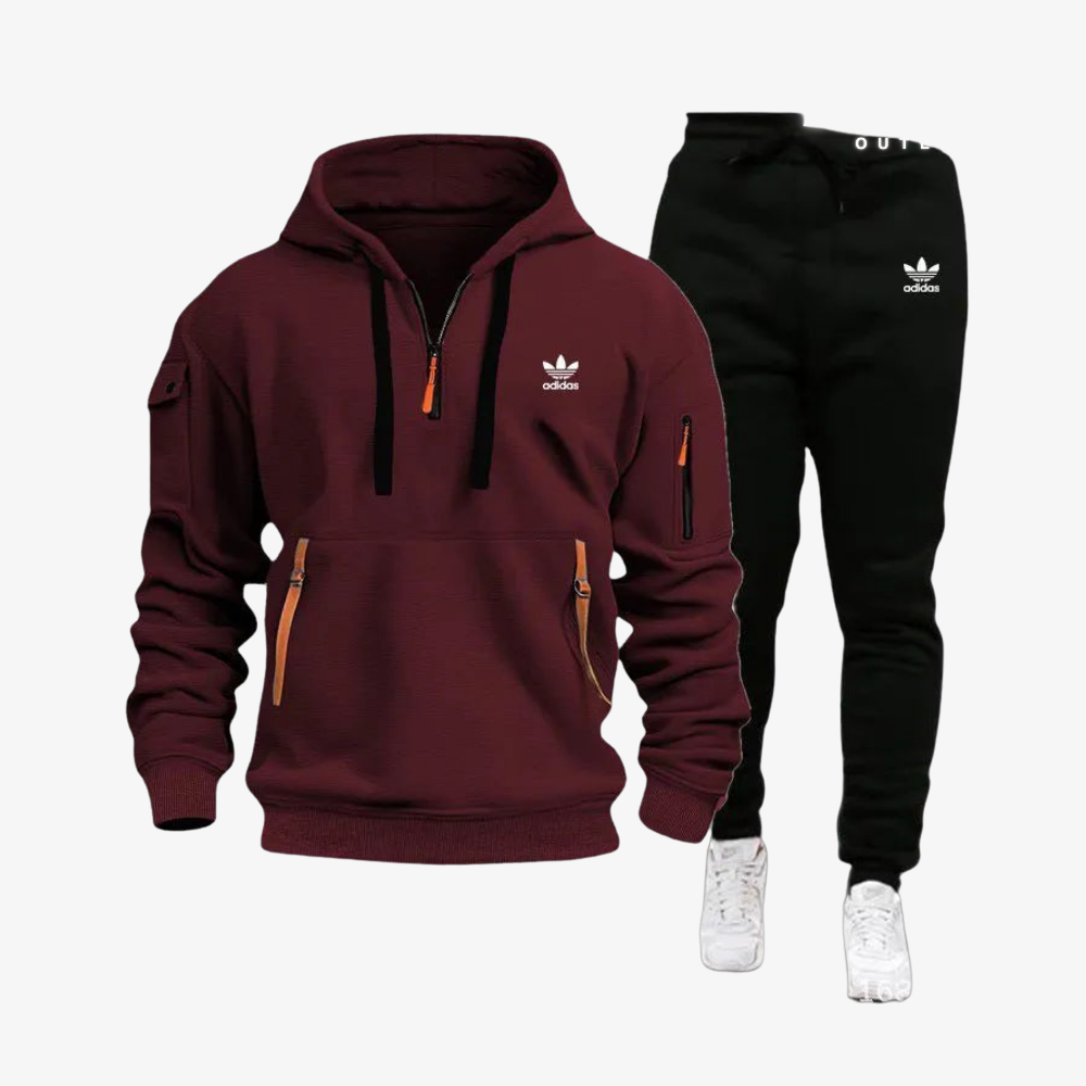 OUTLET™ Hoodie Set with Zipper Details