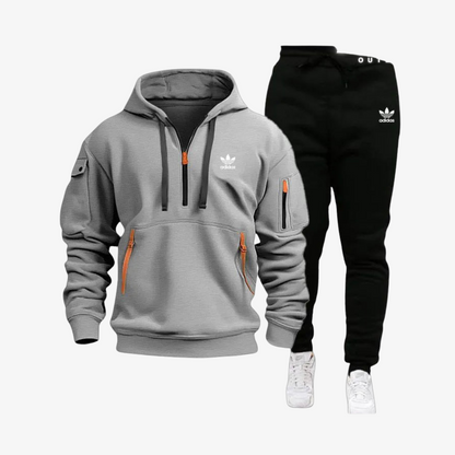 OUTLET™ Hoodie Set with Zipper Details