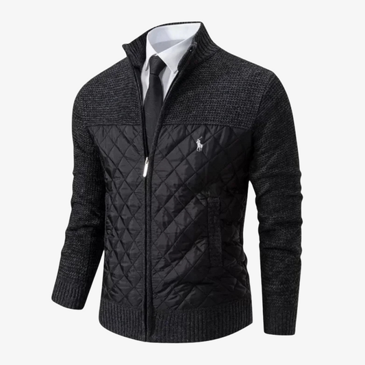 OUTLET™ Knit Jacket with Quilted Front & Zipper