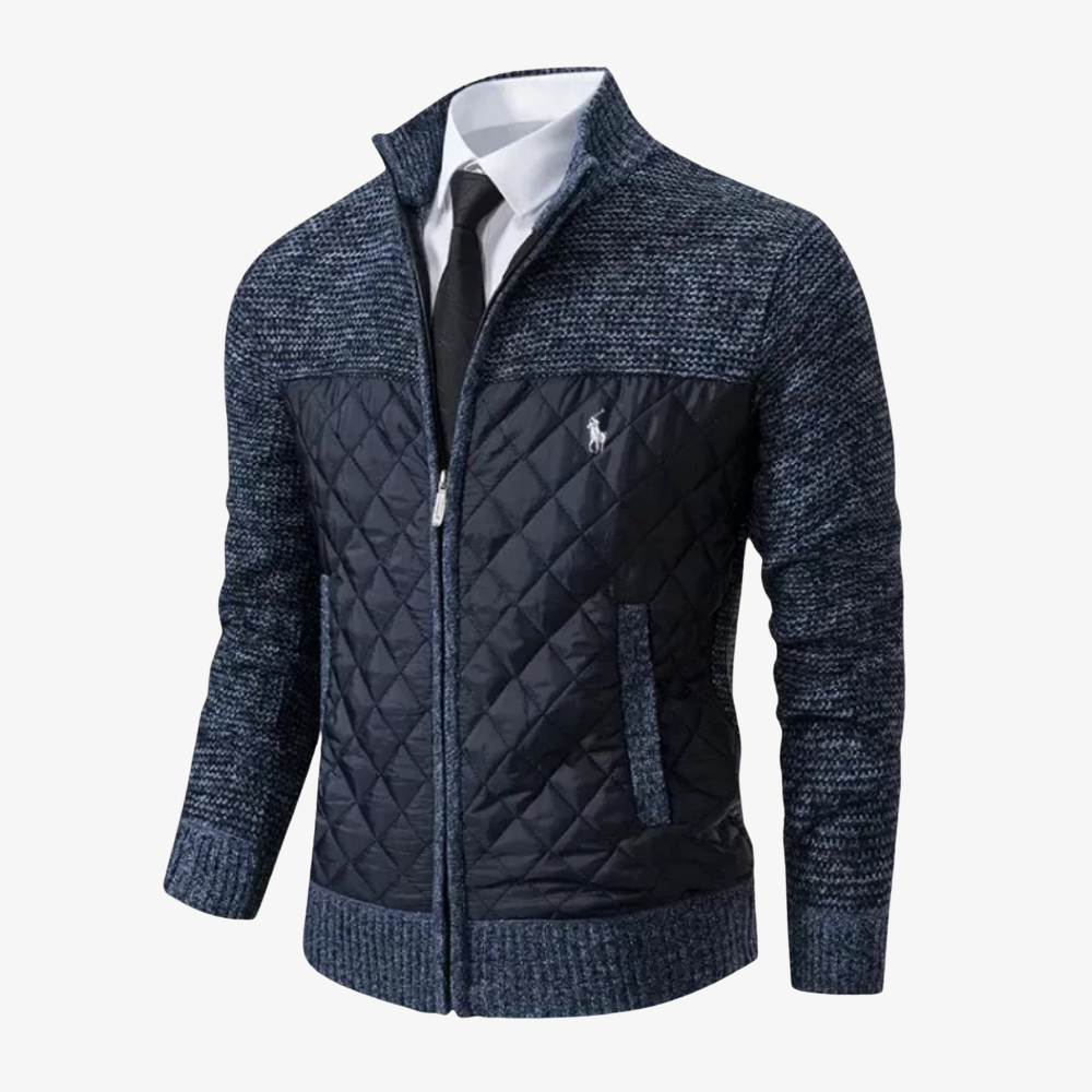 OUTLET™ Knit Jacket with Quilted Front & Zipper