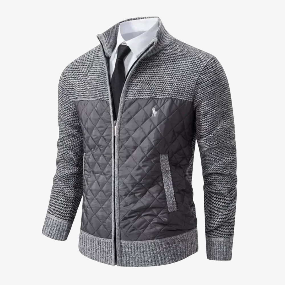 OUTLET™ Knit Jacket with Quilted Front & Zipper