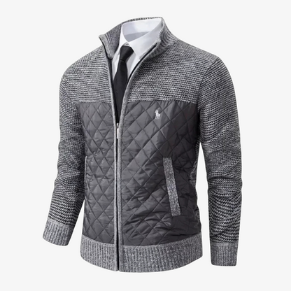 OUTLET™ Knit Jacket with Quilted Front & Zipper