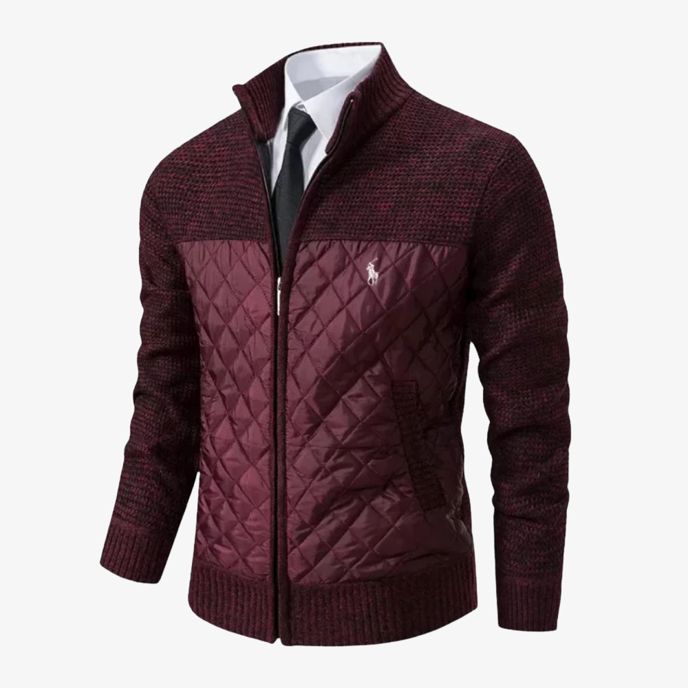 OUTLET™ Knit Jacket with Quilted Front & Zipper