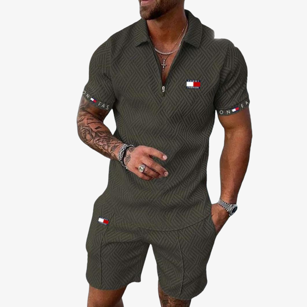 OUTLET™ Textured Set with Zip Collar